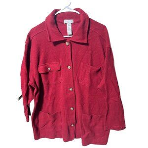 Jones New York Sport Long Sleeve womans sweater Maroon wool blend plus size 2X